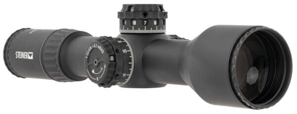 Steiner 5116 T6Xi Black 2.5-15x 50mm 34mm Tube Illuminated SCR Mil Reticle First Focal Plane Features Throw Lever