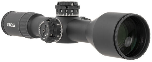Steiner 5119 T6Xi Black 3-18x56mm 34mm Tube Illuminated SCR2 MIL Reticle First Focal Plane Features Throw Lever