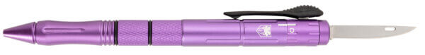 CobraTec Knives PURPCNCOTFPSWDNS Tactical Pen 2.50″ OTF Plain Stainless Steel Blade Purple Handle