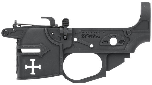 Spikes Tactical STLB960 Rare Breed Crusader 9mm Luger Black Anodized Aluminum for AR-Platform