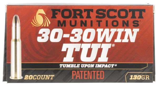Fort Scott Munitions 3030130SCV Tumble Upon Impact (TUI) Rifle 30-30 Win 130 gr Solid Copper Spun (SCS) 20rd Box