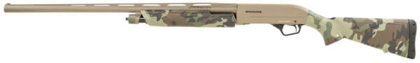 Winchester Repeating Arms 512434391 SXP Hybrid Hunter 12 Gauge 3.5 4+1 (2.75″) 26″ Flat Dark Earth Cerakote Barrel/Receiver  Woodland Camo Furniture  TruGlo Fiber Optic Sight  Includes 3 Invector-Plus Chokes”