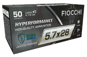 Fiocchi 57JF35 Hyperformance Defense 5.7x28mm 35 gr Jacketed Frangeable (JF) 50rd Box