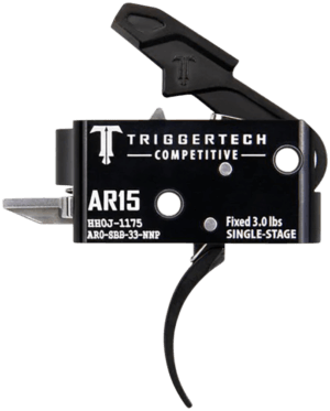 TriggerTech AR0SBB33NNF Competitive Flat Single-Stage 3 lbs Fixed for AR-15