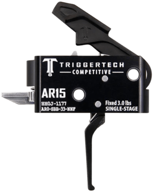 TriggerTech AR0SBB33NNP Competitive Pro Curved Single-Stage 3 lbs Fixed for AR-15