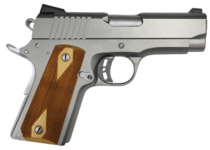 Rock Island 56828 Stainless Standard CS Rock 9mm Luger 10+1 3.60″ Stainless Stainless Wood Double Checkered Grips