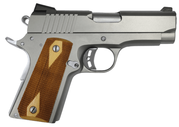 Rock Island 56829 Stainless Standard CS Rock 9mm Luger 8+1 3.60″ Stainless Stainless Wood Double Checkered Grips