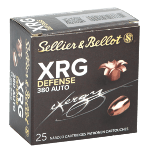 Sellier & Bellot SB380XA XRG Defense 9mm Luger 380 ACP 77 gr Solid Copper Hollow Point 25rd Box