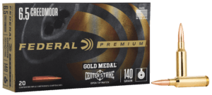 Federal GM65CRDOTM1 Gold Medal Premium 6.5 Creedmoor 140 gr Open Tip Match (OTM) 20rd Box