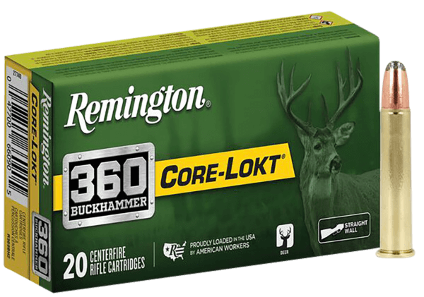 Remington Ammunition R27743 Core-Lokt Hunting 360 Buckhammer 200 gr Soft Point Core-Lokt (SPCL) 20rd Box