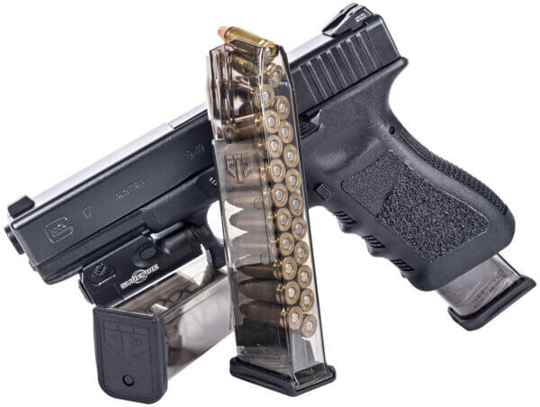ETS Group SMKGLK922 Pistol Mags Competition Legal 22rd Extended 9mm Luger Compatible w/ Glock Smoke Polymer