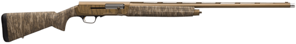 Browning 0118475005 A5 Wicked Wing Sweet Sixteen 16 Gauge 2.75 4+1 26″  Burnt Bronze Cerakote Barrel/Engraved Rec  Mossy Oak Bottomland Stock  Fiber Optic Sight  Oversized Controls  3 Chokes Included”