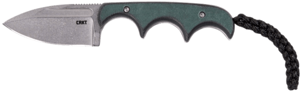 CRKT 2396 Minimalist 2.15″ Fixed Spear Point Plain Stonewashed 8Cr13MoV SS Blade/Green Polished Resin Infused Fiber Handle