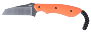 CRKT 2399 S.P.I.T. 2.29″ Fixed Plain Satin Stonewashed 8Cr13MoV SS Blade/Orange G10 Handle Includes Sheath