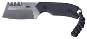 CRKT 4037 Razel 2.97″ Fixed Plain Satin D2 Steel Blade/Weathered Resin Infused Fiber Handle Includes Sheath