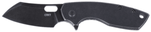 CRKT 5315KS Pilar Large 2.67″ Folding Plain Black Stonewashed 8Cr13MoV SS Blade/Black Stainless Steel Handle Includes Pocket Clip
