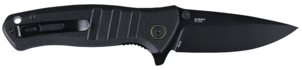CRKT 6295 Dextro 3.18″ Folding Drop Point Plain Black TiNi D2 Steel Blade/Black Aluminum Handle Includes Pocket Clip