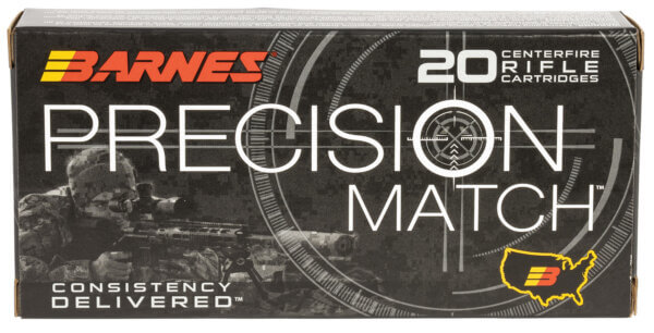 Barnes Bullets 32134 Precision Match Centerfire Rifle 300 Blackout 220 gr Jacketed Hollow Point (JHP) 20rd Box