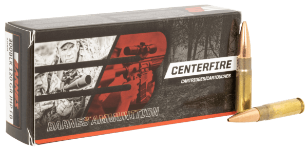 Barnes Bullets 32004 Centerfire Rifle Defense 300 Blackout 120 gr Jacketed Hollow Point (JHP) 20rd Box