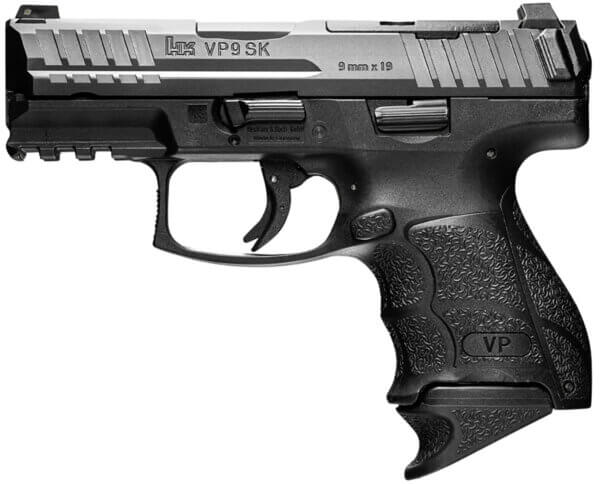 HK 81000807 VP9SK-B Subcompact 9mm Luger 15+1 3.39″ Black Polymer Frame w/Picatinny Rail Ambidextrous