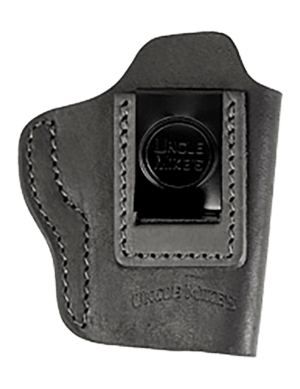 Uncle Mikes-leather(1791) UMIWB3MBLR Inside the Waistband IWB Size 03 Matte Black Leather Belt Clip Fits Glock 42/43 Right Hand