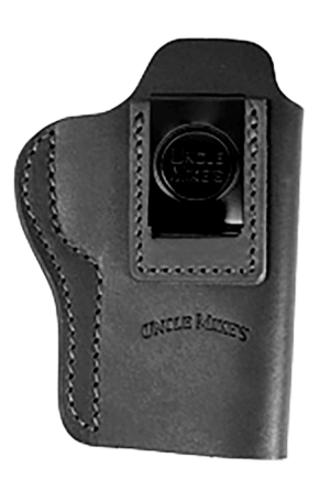 Uncle Mikes-leather(1791) UMIWB5MBLR Inside the Waistband Holster IWB Size 05 Matte Black Leather Belt Clip Fits Sig P320 Right Hand