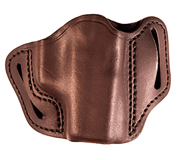 Uncle Mikes-leather(1791) UMOWB1BRWR Outside The Waistband Holster OWB Size 01 Brown Leather Belt Slide Fits Springfield Hellcat Right Hand