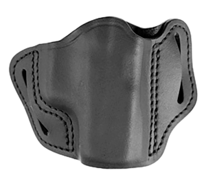 Uncle Mikes-leather(1791) UMOWB1MBLR Outside The Waistband Holster OWB Size 01 Matte Black Leather Belt Slide Fits Springfield Hellcat Right Hand