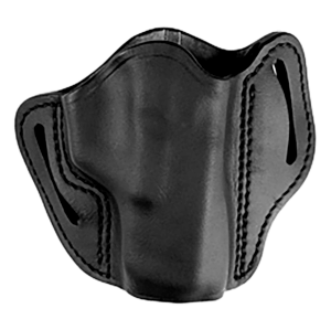 Uncle Mikes-leather(1791) UMOWB2MBLR Outside The Waistband Holster OWB Size 02 Matte Black Leather Belt Slide Fits Glock 17/19 Right Hand