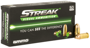 Ammo Inc 45230TMCSTRKRED50 Streak Visual (RED) Self Defense 45 ACP 230 gr Total Metal Case (TMC) 50rd Box