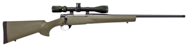 Howa HGP2270G M1500 Hogue 270 Win 5+1 22  Blued Barrel/Rec  Green Fixed Hogue Pillar-Bedded Overmolded Stock  Includes Nikko Stirling 4-12x40mm Scope”