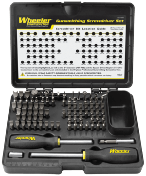Wheeler 4001008 Pro Gunsmithing Screwdriver Set Black 89 Pieces