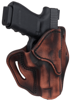 1791 Gunleather ORBH23CBRR BH2.3 Optic Ready OWB Size 2.3 Classic Brown Leather Belt Slide Fits Glock 17/Walther PPQ Right Hand