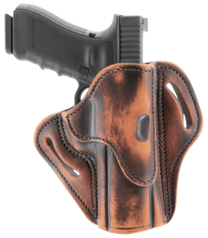 1791 Gunleather ORBHCCBRR BHC Optic Ready OWB Size Compact Classic Brown Leather Belt Slide Compatible w/Glock 43/Sig P365 Right Hand