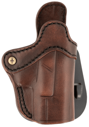 1791 Gunleather ORPDH21VTGR Paddle Holster Optic Ready OWB Size 2.1 Vintage Leather Paddle Fits S&W M&P Shield Fits Glock 17 Fits Springfield XD9 Right Hand