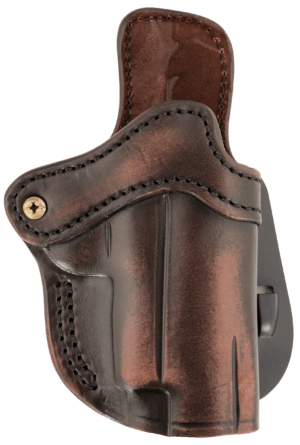 1791 Gunleather ORPDH23VTGR Paddle Holster Optic Ready OWB Size 2.3 Vintage Leather Paddle Fits Glock 17 Fits Walther PPQ Right Hand