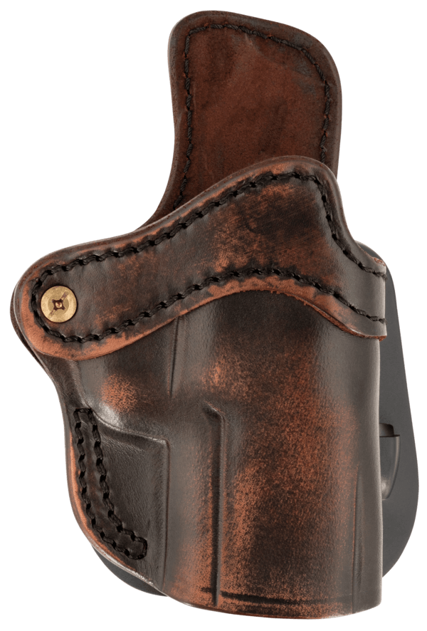 1791 Gunleather ORPDH24SVTGR Paddle Holster Optic Ready OWB Size 2.4S Vintage Leather Paddle Fits FN 509/H&K VP9SK Right Hand