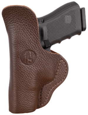 1791 Gunleather FCD4BRWL Fair Chase IWB Size 04 Brown Leather Deer Hide Belt Clip Fits Glock 17/19 Left Hand