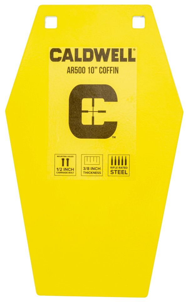 Caldwell 1116693 C 10″ Coffin CP4 Yellow Powder Coat AR500 Steel Hanging
