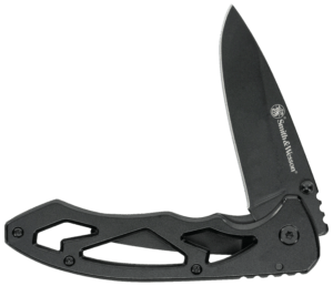Smith & Wesson Knives CKTACBSCP Special Tactical  3.50 Folding Part Serrated Stainless Steel Blade 4.60″ Black”