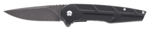 Schrade 1159329 Reckon 3.25″ Folding Drop Point Plain Dark Stonewash D2 Steel Blade 4.40″ Black Aluminum Handle