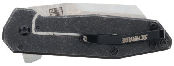 Schrade 1182277 Slyte Compact 2.40″ Folding Plain Satin D2 Steel Blade 3.50″ Dark Stonewash Stainless Steel Handle