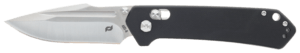 Schrade 1182620 Divergent 3.06″ Folding Modified Drop Point Plain Satin AUS-8A SS Blade 4.31″ Black G10 Handle