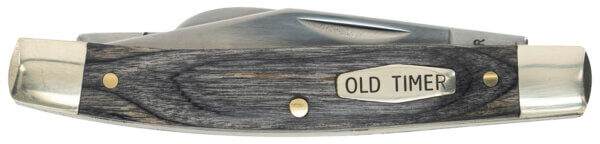 Old Timer 1149100 Heritage Series Middleman 340T 2″ 2.40″ 1.70″ Folding Clip/Sheepsfoot/Pen D2 Steel Blade 3.70″ Black Wood Laminate Handle