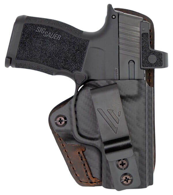 Versacarry CFC211G19 Comfort Flex Custom IWB Brown Polymer Belt Clip Fits Glock 19 Right Hand