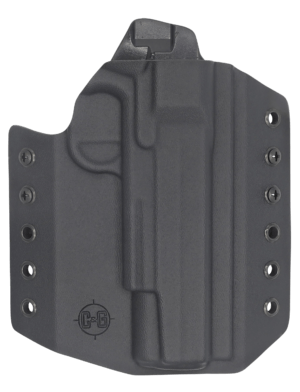 C&G Holsters 1850100 Covert  OWB Black Kydex Belt Loop Fits 1911 Government 5″,C&G’s Covert holster is made to be the best and most comfortable holster. It is CNC designed and manufactured out of Kydex with solid locking retention. C&G Holsters are 100% made in America  by Veterans and Law Enforcement. They are designed to fit most RMR/Red Dots on the market  and they have an open bottom that will fit your threaded barrels and compensators