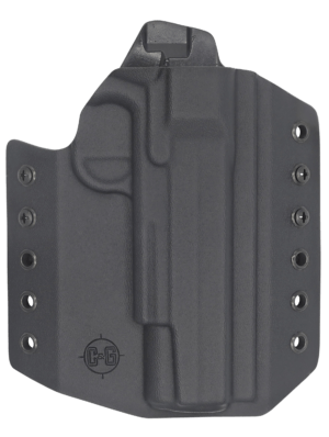 C&G Holsters 0354100 Covert  OWB Black Kydex Belt Loop Fits Sig 1911 Rail 5″,C&G’s Covert holster is made to be the best and most comfortable holster. It is CNC designed and manufactured out of Kydex with solid locking retention. C&G Holsters are 100% made in America  by Veterans and Law Enforcement. They are designed to fit most RMR/Red Dots on the market  and they have an open bottom that will fit your threaded barrels and compensators.