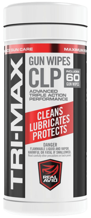 Real Avid AVCLPW-C60 Tri-Max CLP Gun Wipes-Canister