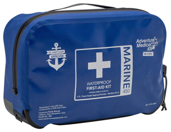 Adventure Medical Kits 01150450 Marine 450 Treats Injuries/Illnesses Dust Proof Waterproof Blue