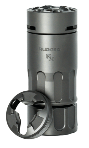 Rugged Suppressors RX001 RX Blast Diverter/Brake Black Nitride Stainless Steel  Dual Taper Locking System Adapter  Muzzle Caps Included